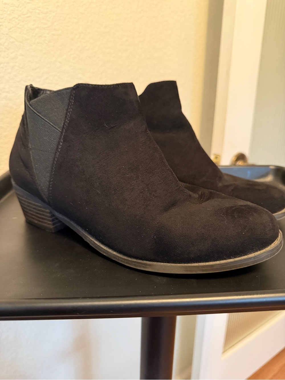 torrid Black Suede Ankle Booties